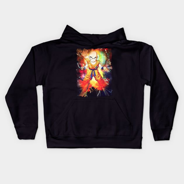 KRILLIN ANIME MERCHANDISE Kids Hoodie by Rons Frogss